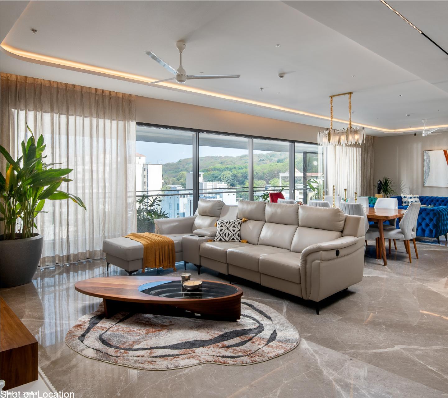 Attalika Residence Living Room Floor-to-ceiling Glass Walls